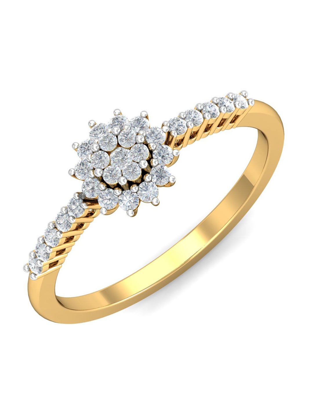 

KUBERBOX Nuru 18KT Gold Diamond-Studded Ring - 2.24gm