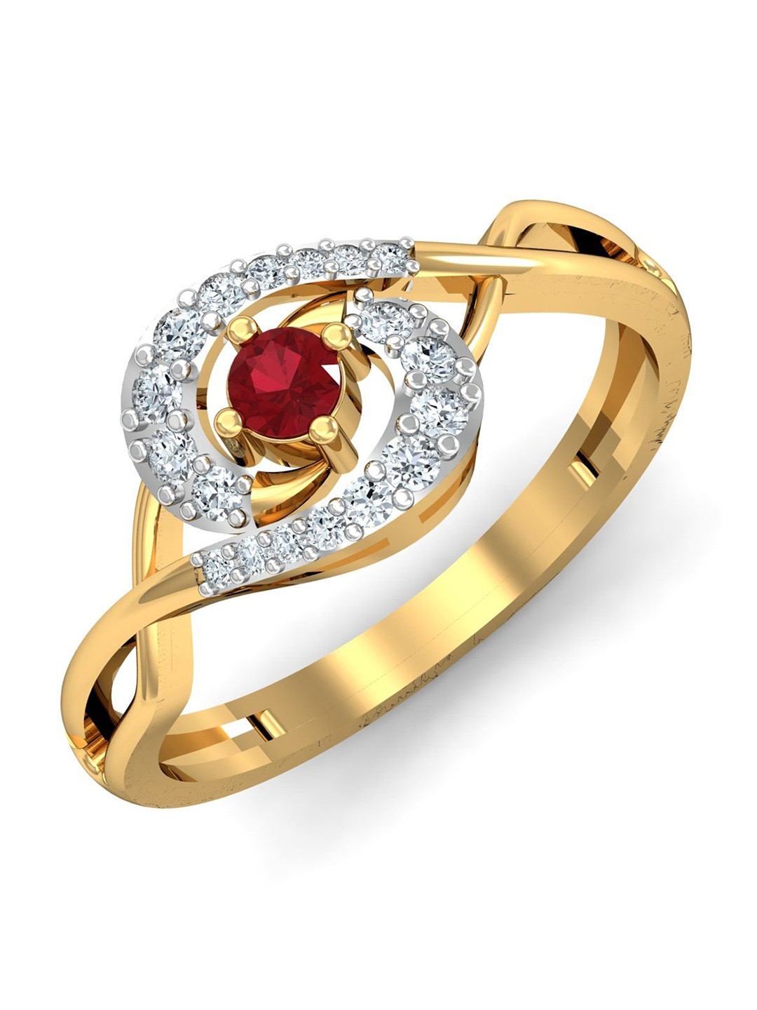 

KUBERBOX 18K Gold Diamond Studded Ring - 2.8gm