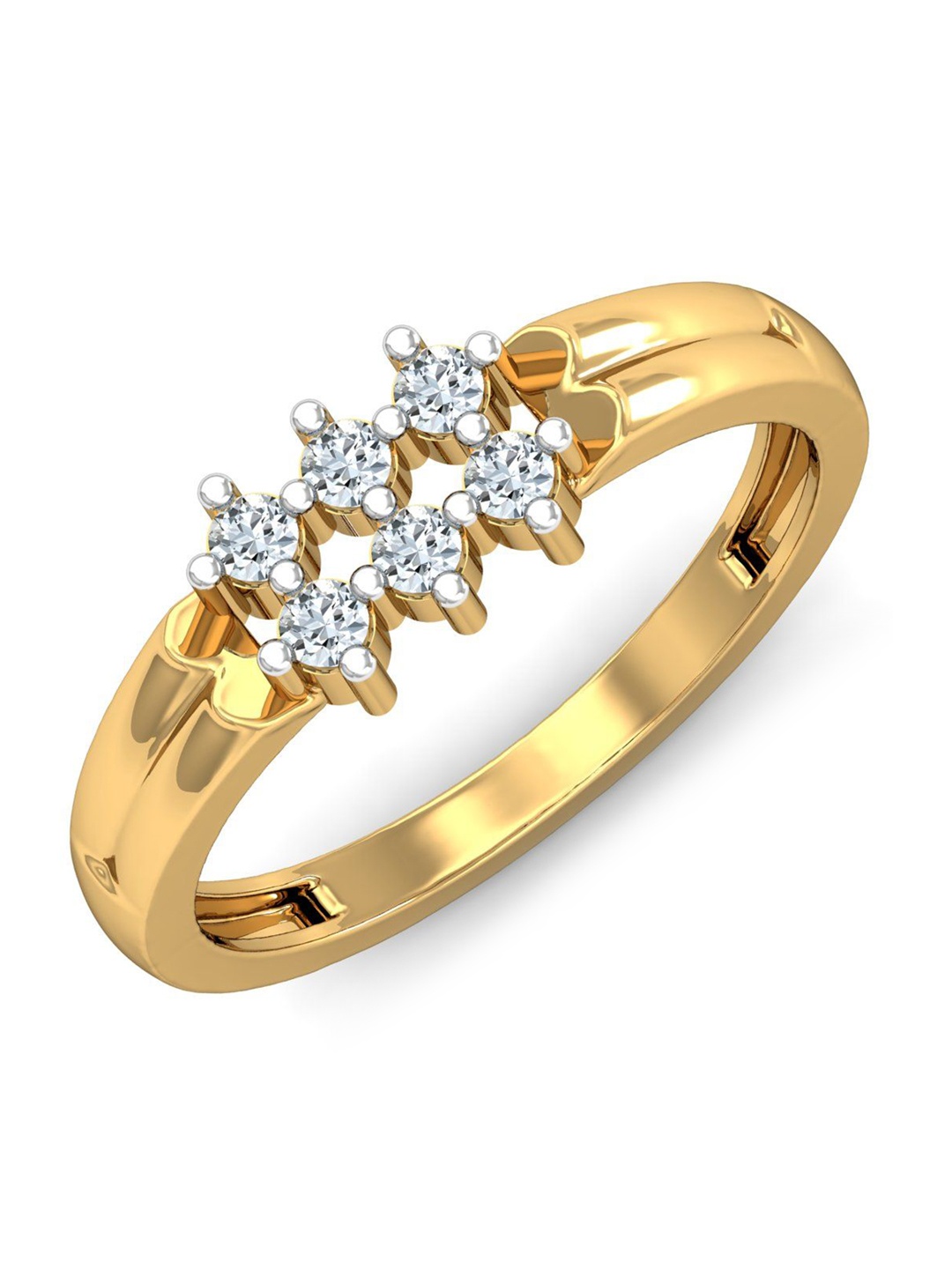 

KUBERBOX Dhyawat 18KT Gold Diamond Studded Finger Ring-2.6gm