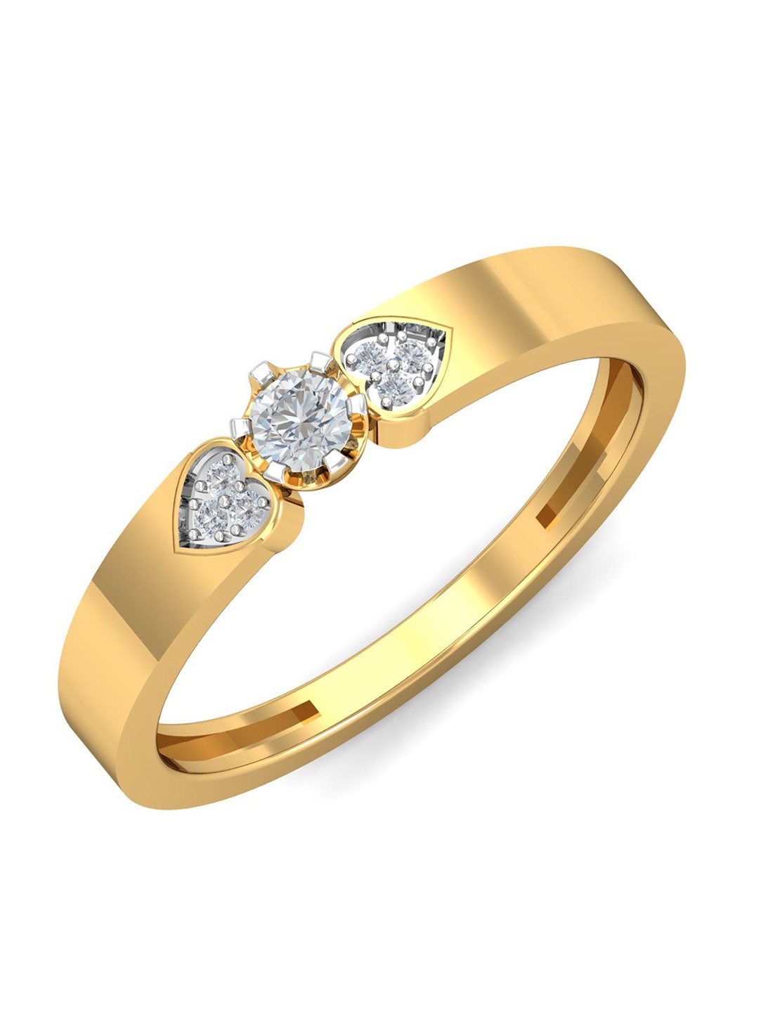 

KUBERBOX Nia 18KT Gold Diamond-Studded Ring-2.41gm
