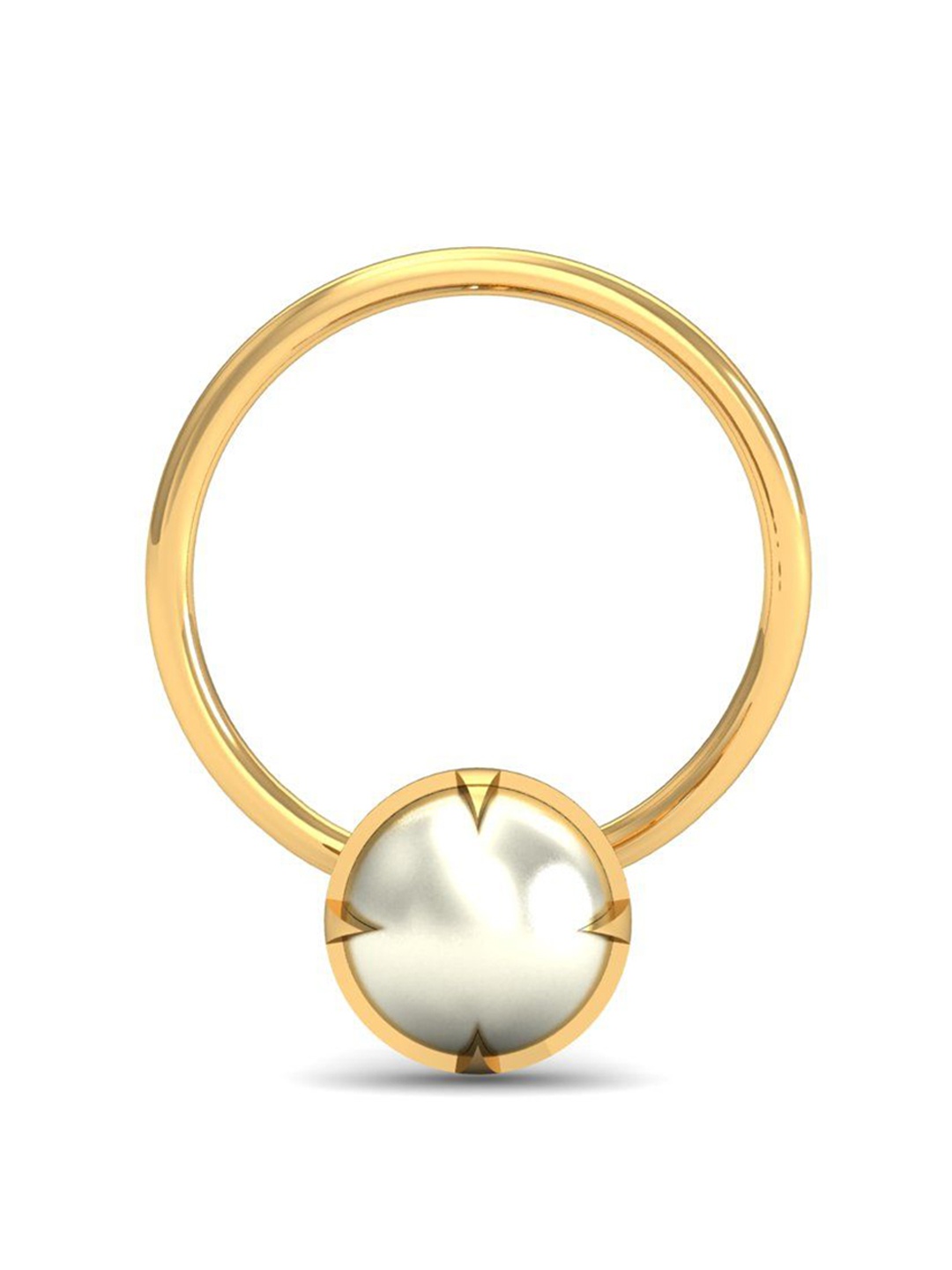 

KUBERBOX 18KT Gold & Pearl Nosepin -0.34gm