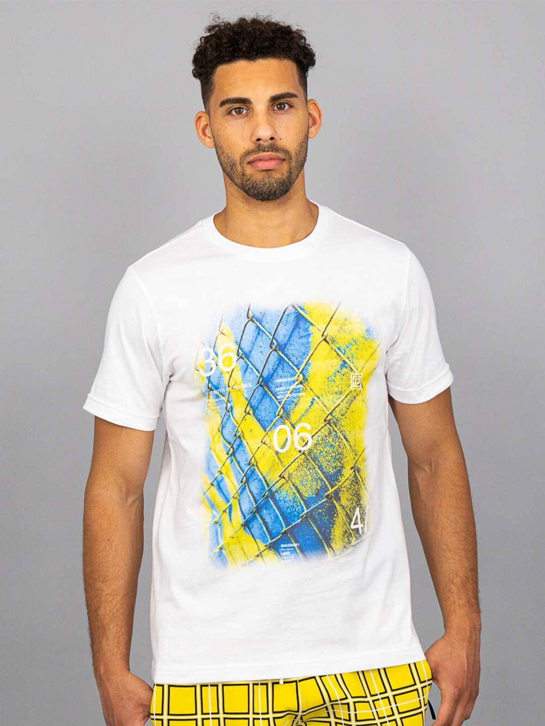 

FREESOUL Men Printed Pure Cotton T-shirt, White