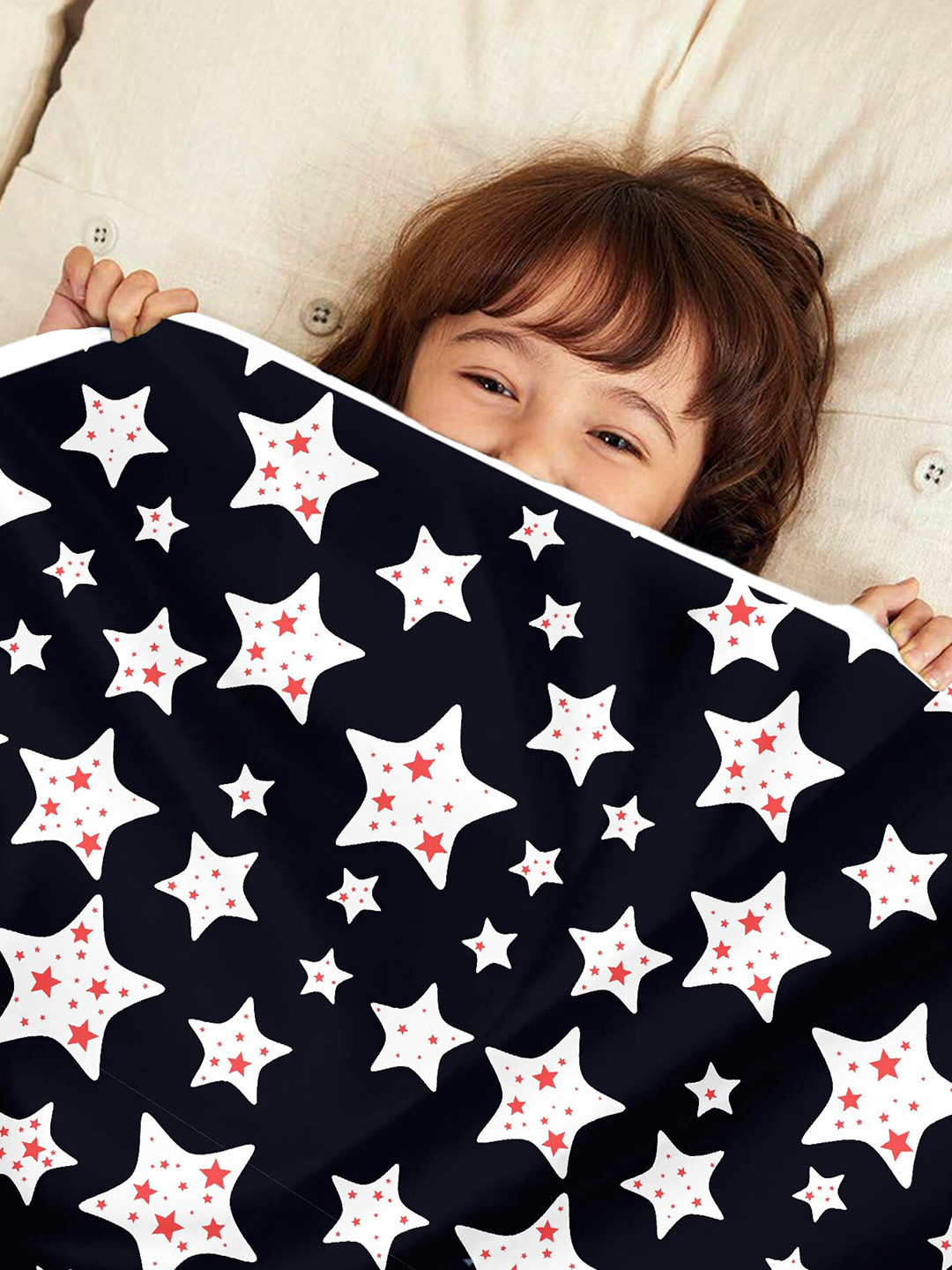 

Divine Casa Kids Black Printed Reversible Microfiber AC Room 120 GSM Single Bed Dohar