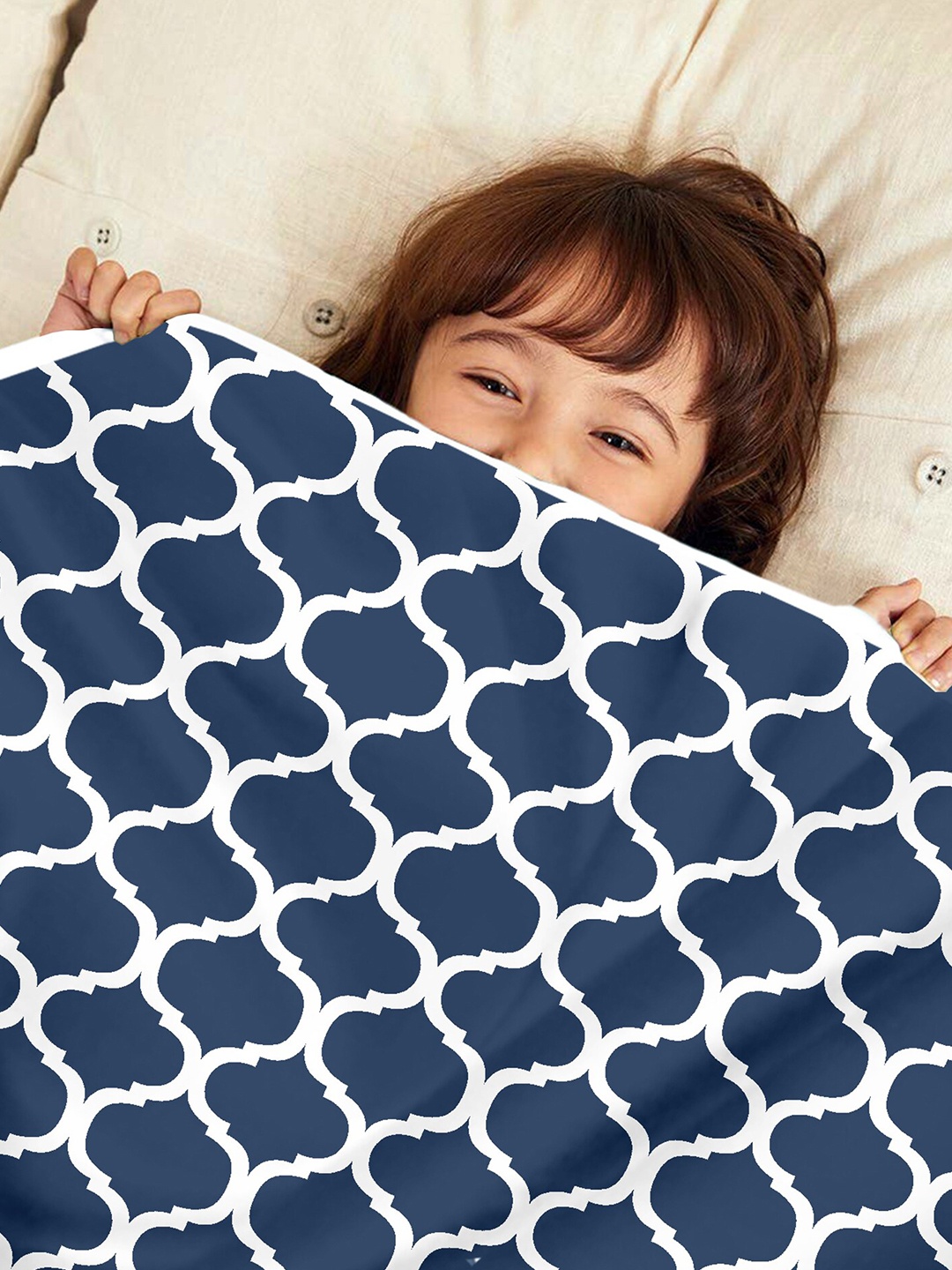 

Divine Casa Kids Warmcomb AC Room 120 GSM Reversible Baby Blanket Dohar, Blue