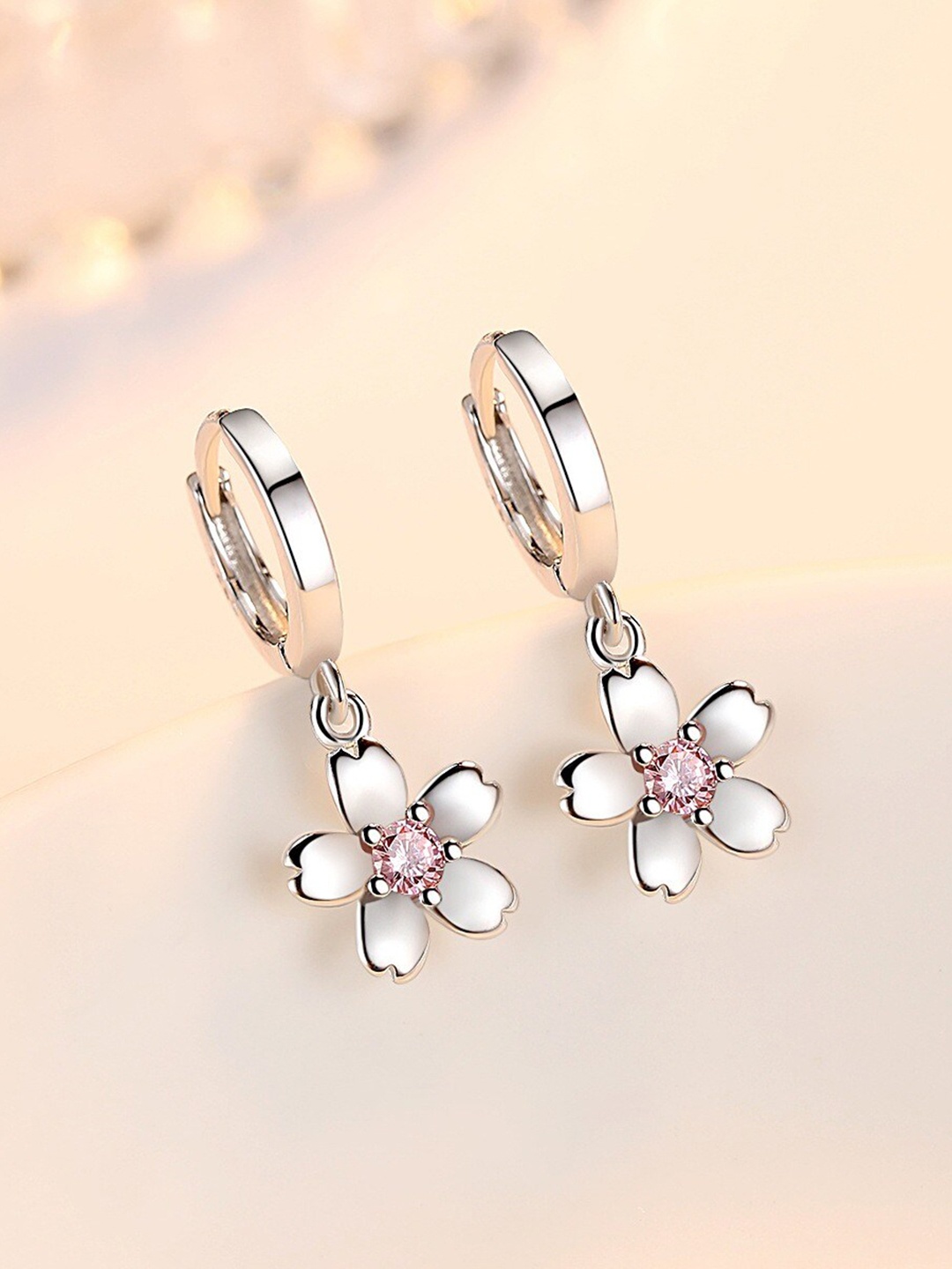 

MYKI Silver-Plated Contemporary Half Hoop Earrings