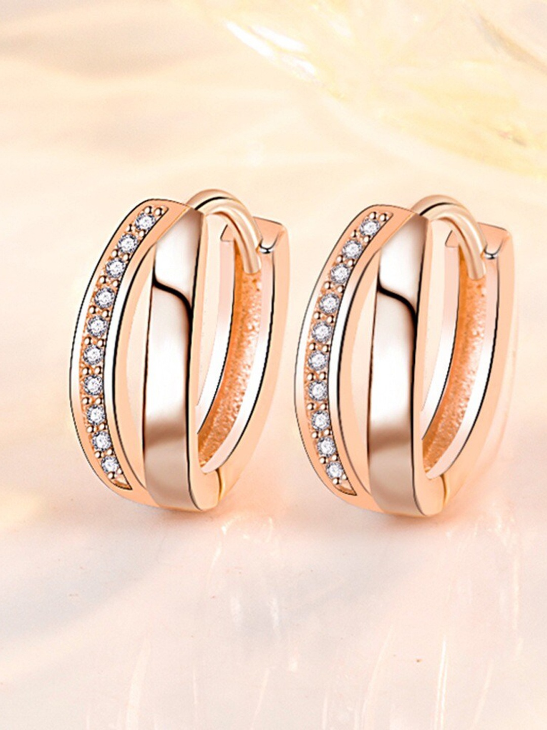 

MYKI Rose Gold Plated Contemporary Studs Earrings