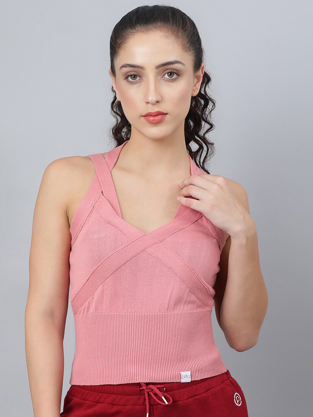 

Pritla Shoulder Straps Organic Cotton Top, Pink