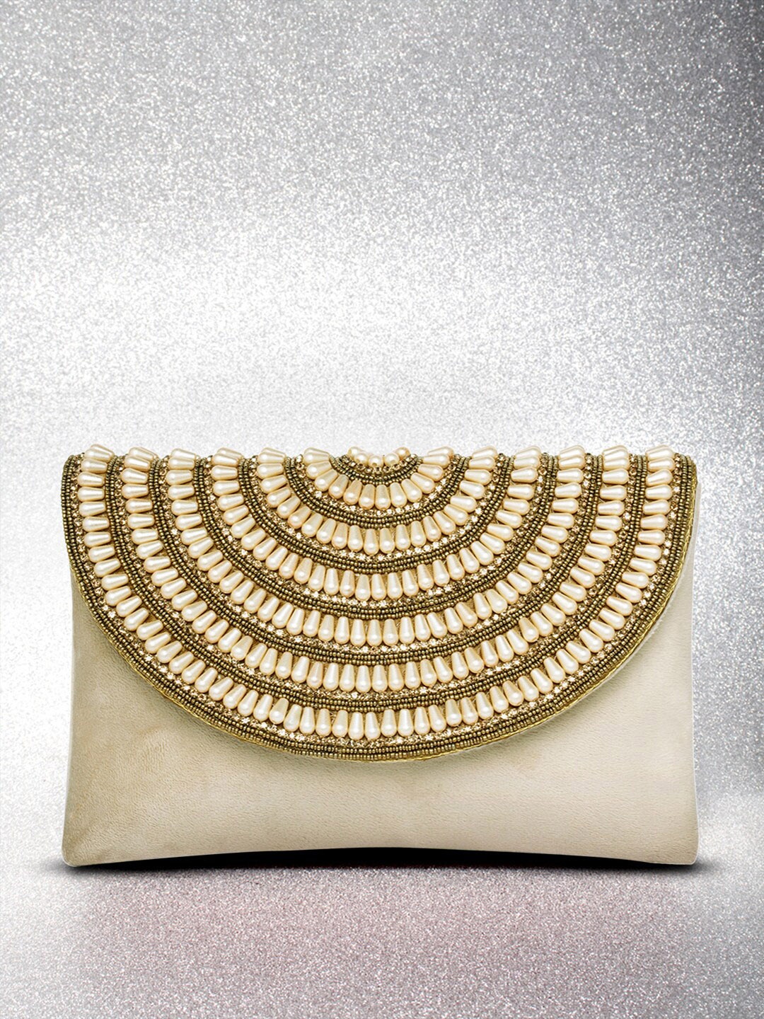 

Peora Embellished Purse, Cream