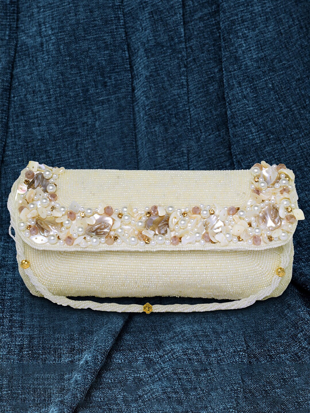 

Peora Embellished Purse Clutch, White