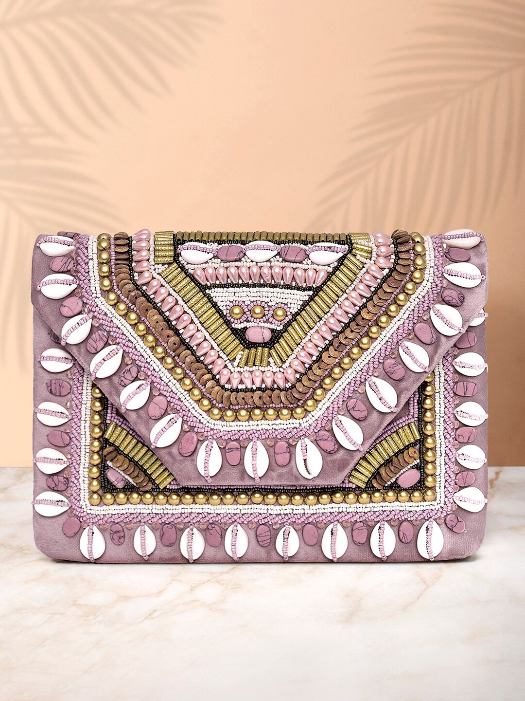 

Peora Embellished Purse Clutch, Purple
