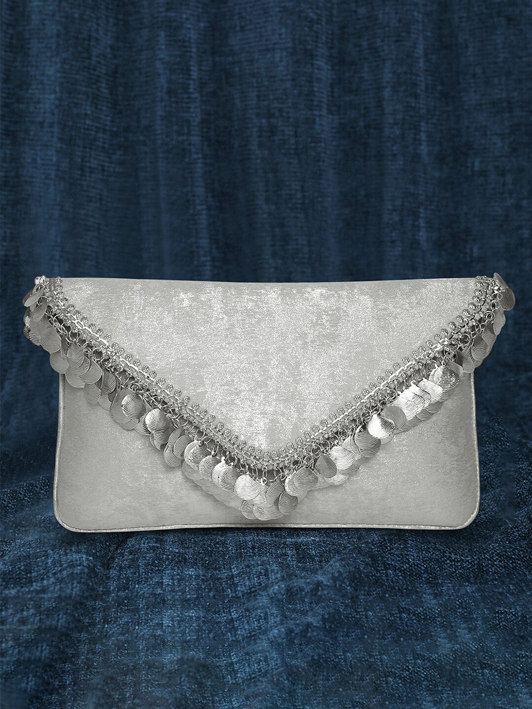 

Peora Embellished Purse, Silver