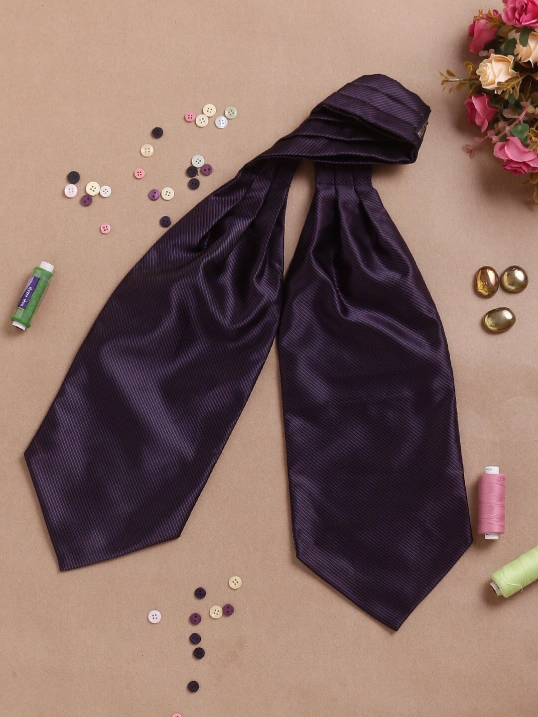 

PELUCHE Striped Cravat, Purple