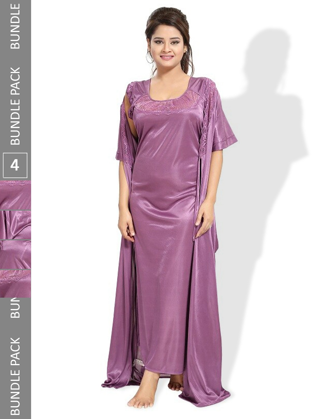 

Noty Pack Of 7 Nightdress, Purple