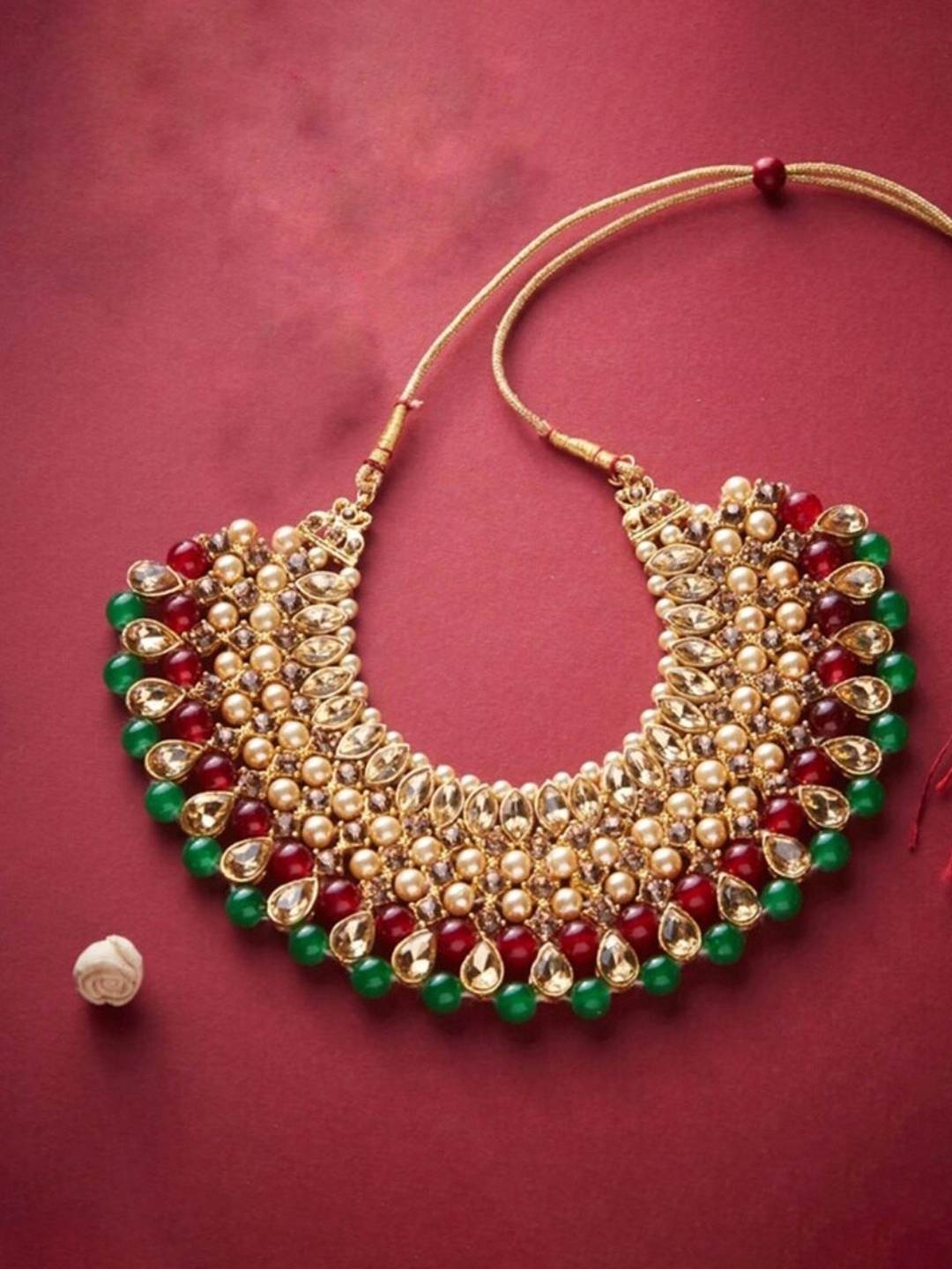

ATIBELLE Gold-Plated Studded Necklace