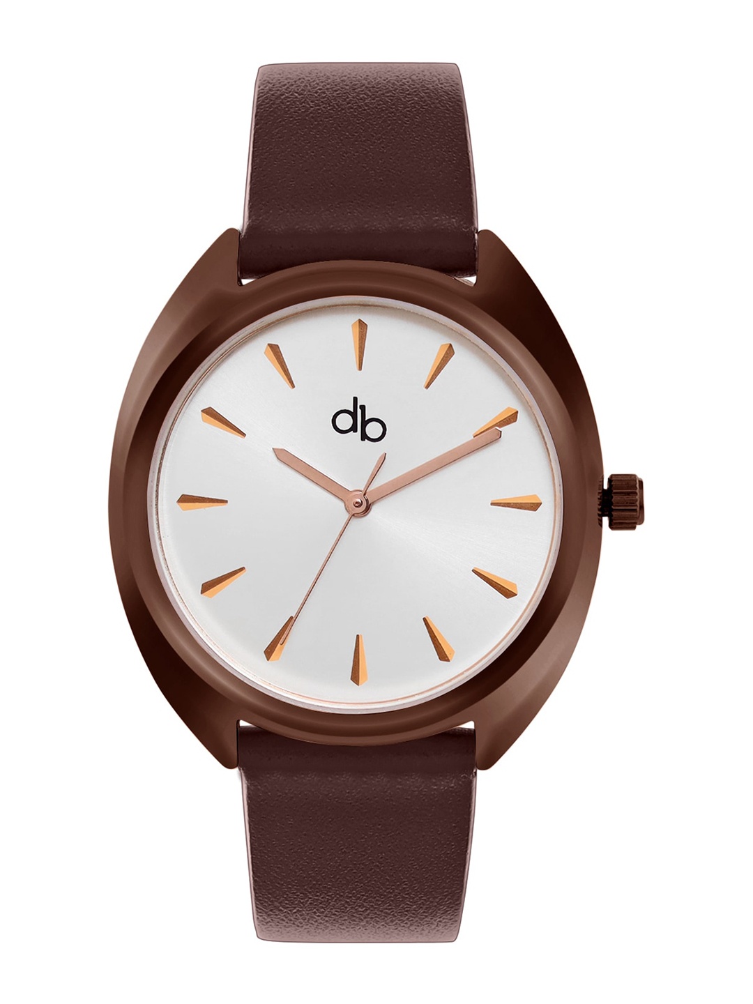 

DressBerry Women Brass Dial & Leather Straps Analogue Watch DB006K, Silver