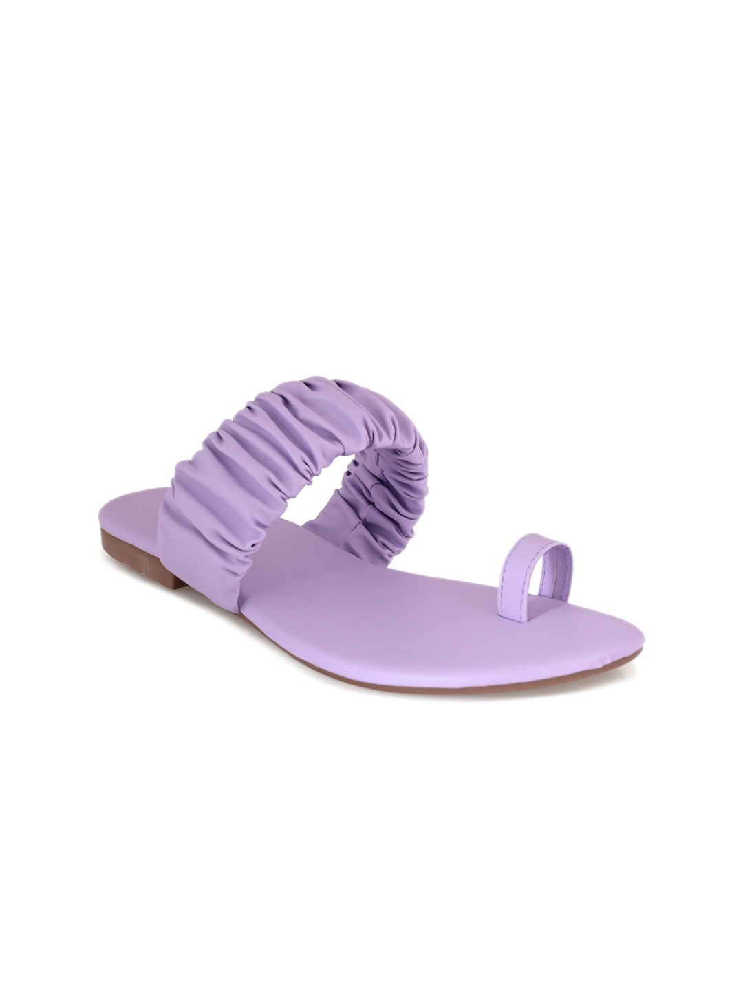 

Myra Ruched Open One Toe Flats, Lavender
