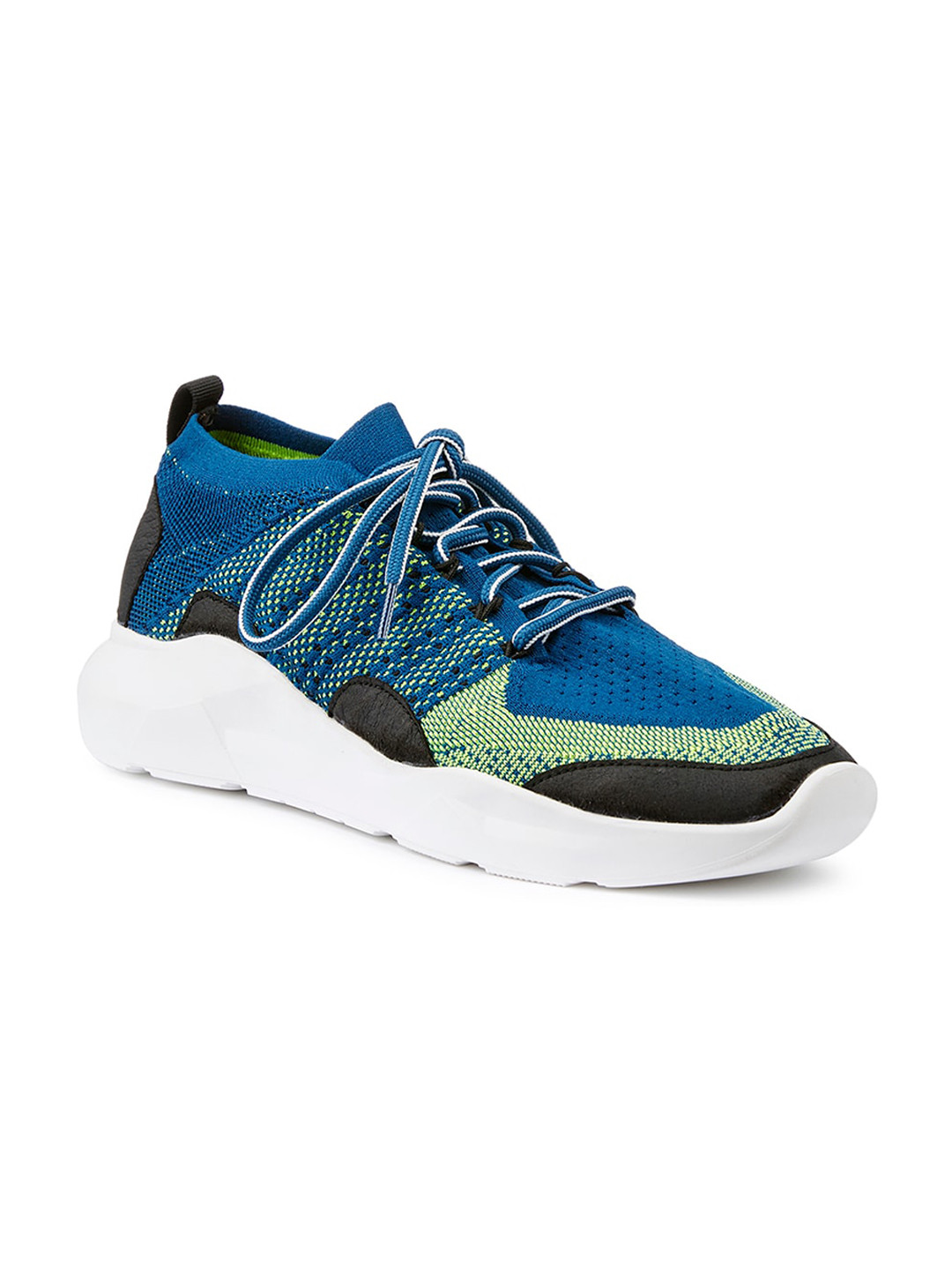 

FREESOUL Textured Contrast Sole Sneakers, Blue