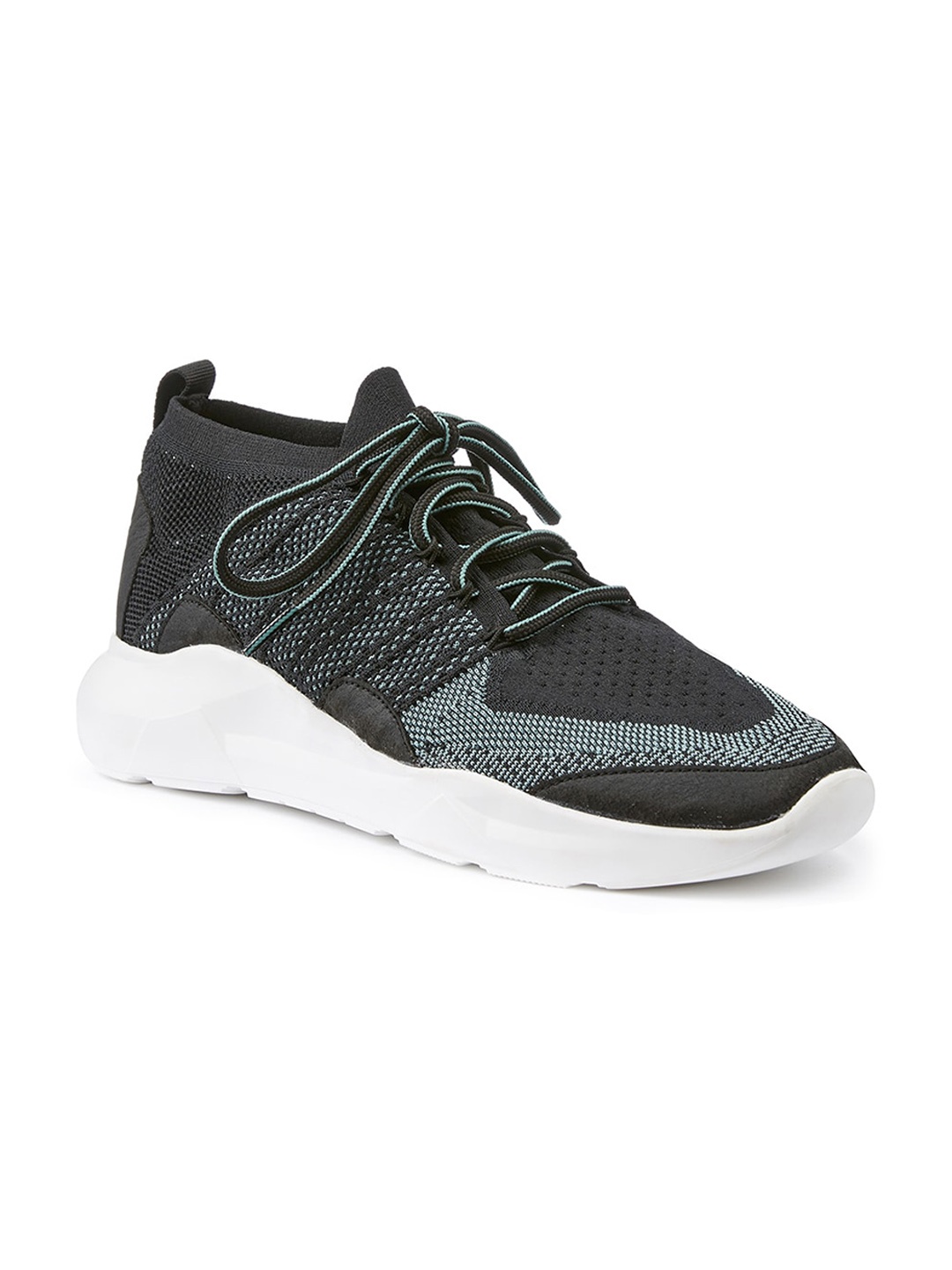 

FREESOUL Textured Contrast Sole Sneakers, Black