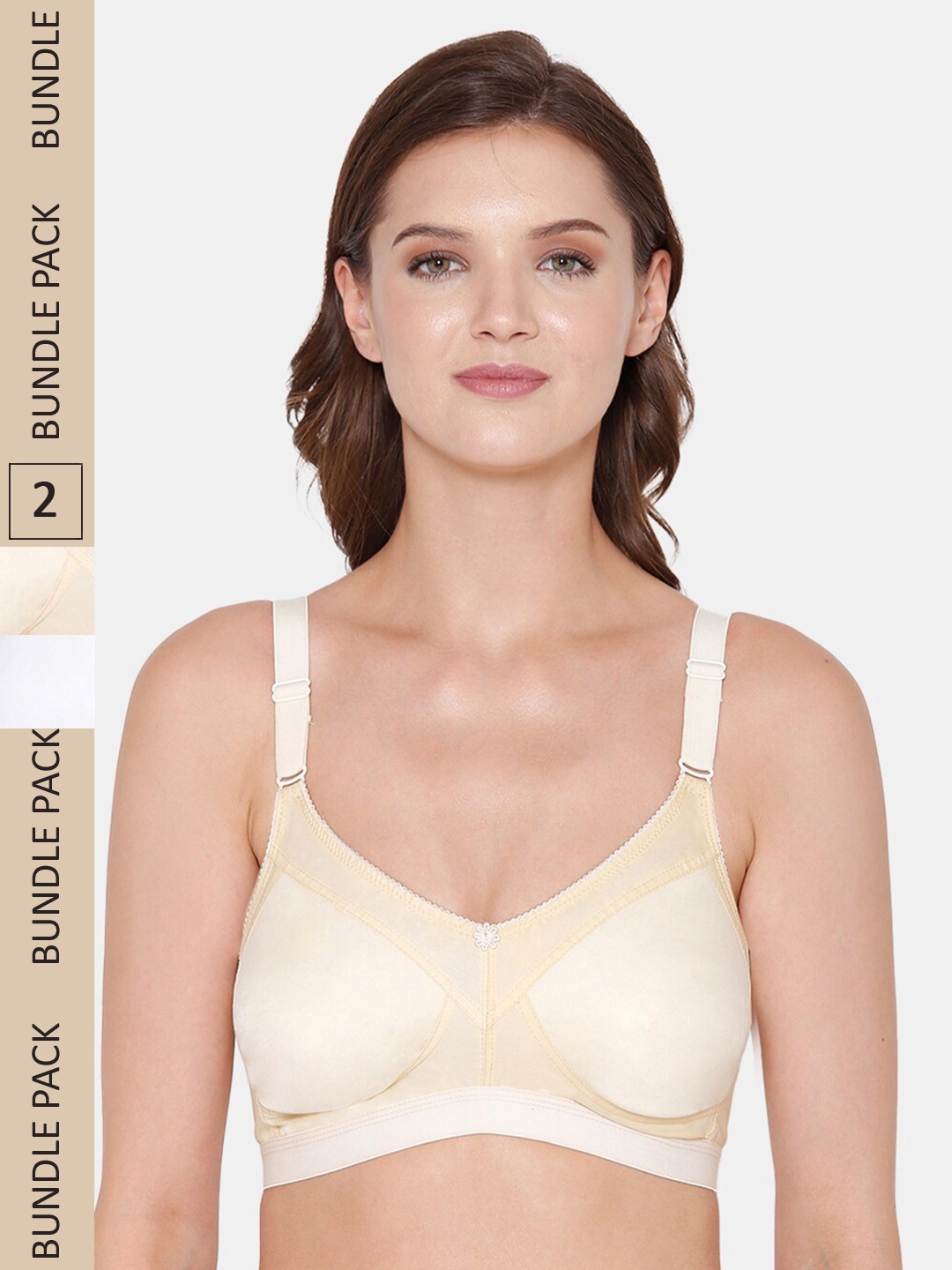 

Souminie Pack Of 2 Full Coverage Seamless Everyday-Fit Bra, Nude