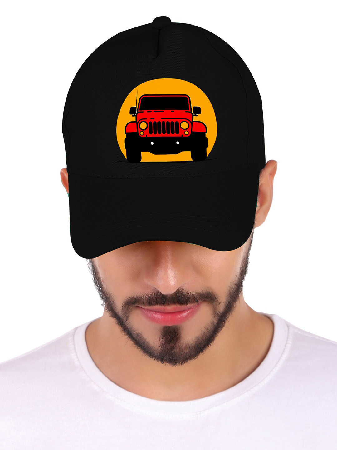 

Knotyy Unisex Printed Cotton Baseball Cap, Black