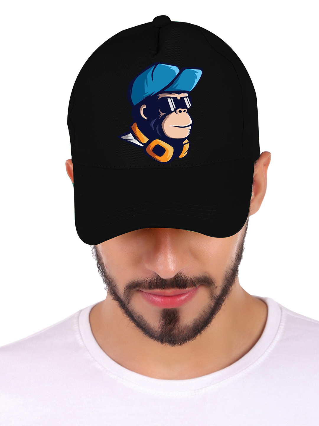 

Knotyy Unisex Printed Cotton Baseball Cap, Black