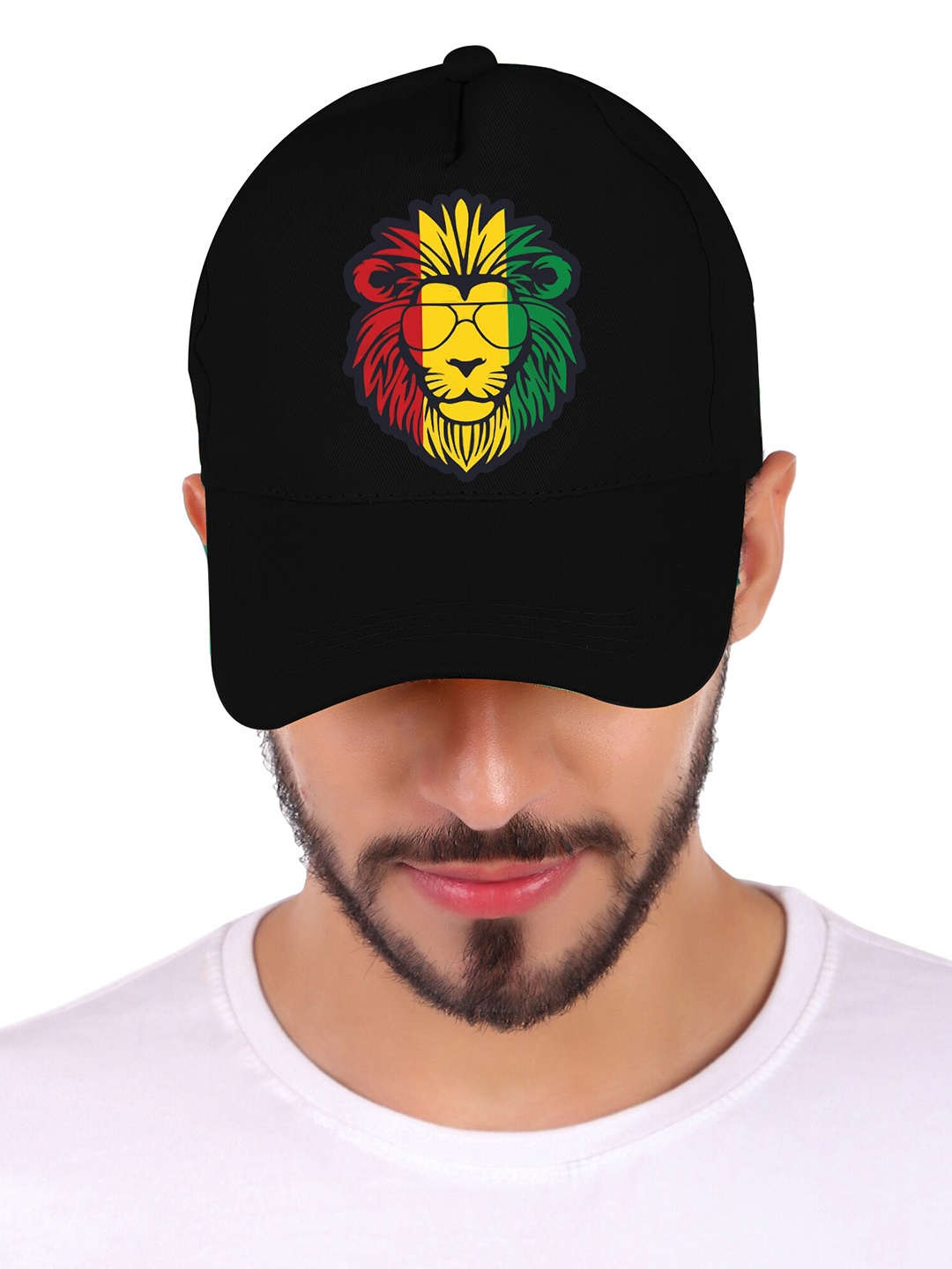 

Knotyy Unisex Printed Cotton Baseball Cap, Black