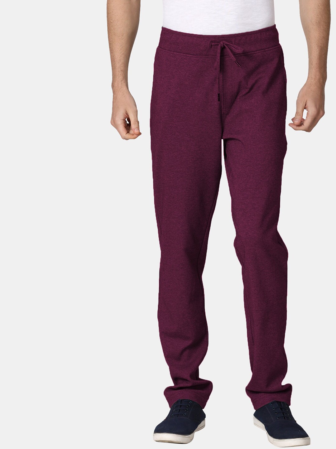 

t-base Men Interlock Track Pants, Maroon