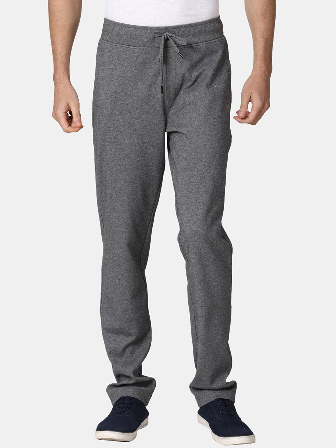 

t-base Men Foma Interlock Track Pants, Grey melange