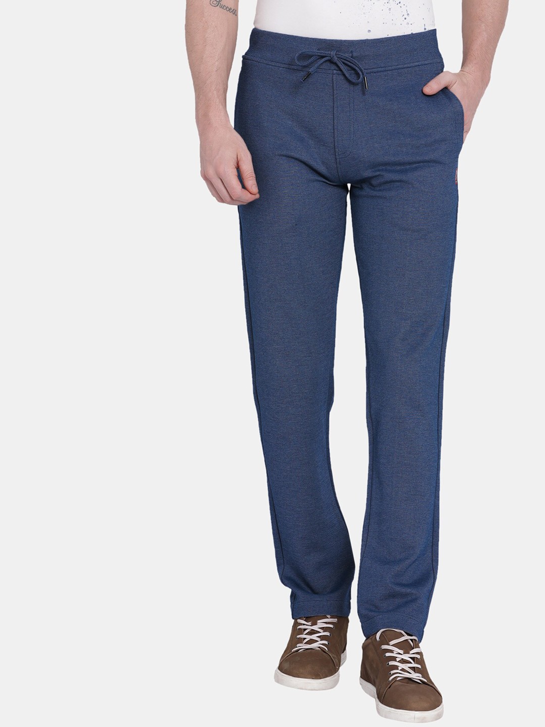 

t-base Men Regular Fit Track Pants, Blue