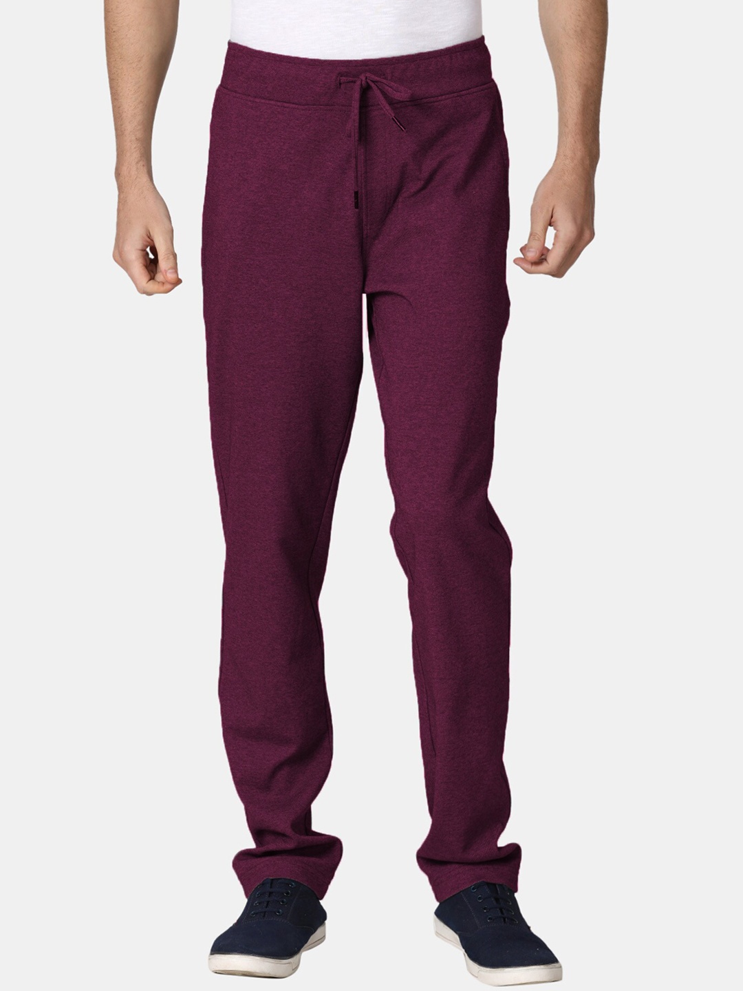 

t-base Men Interlock Track Pants, Maroon