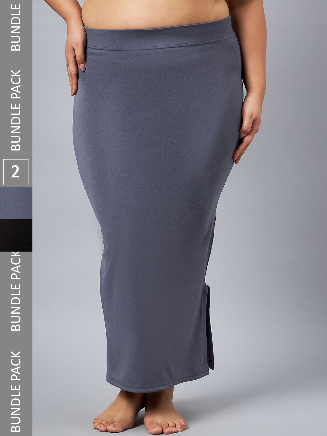 

Curves By ZeroKaata Plus Size Pack Of 2 Assorted Saree Shapewear