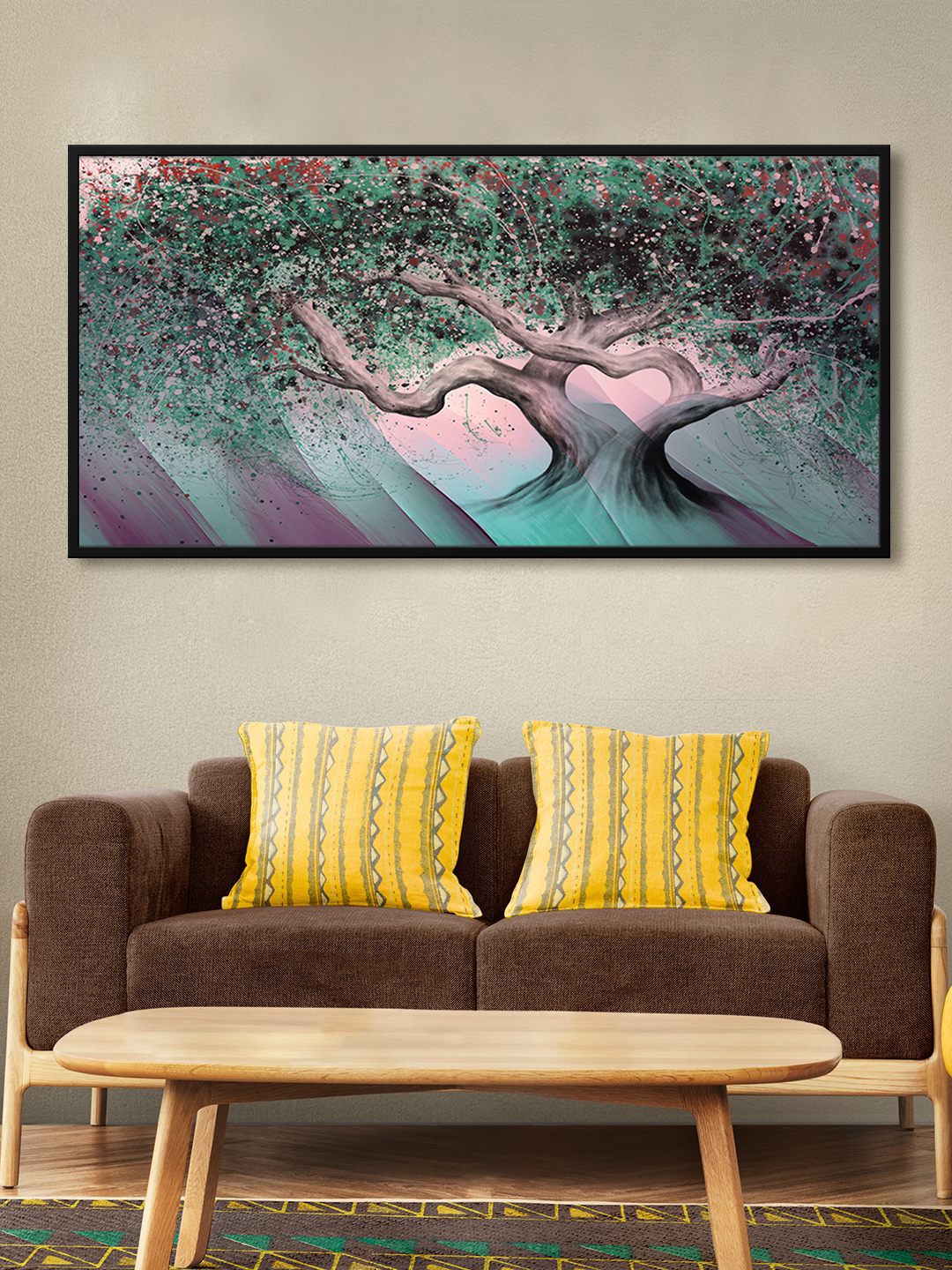 

999Store Black & Pink Modern Painting Wall Art