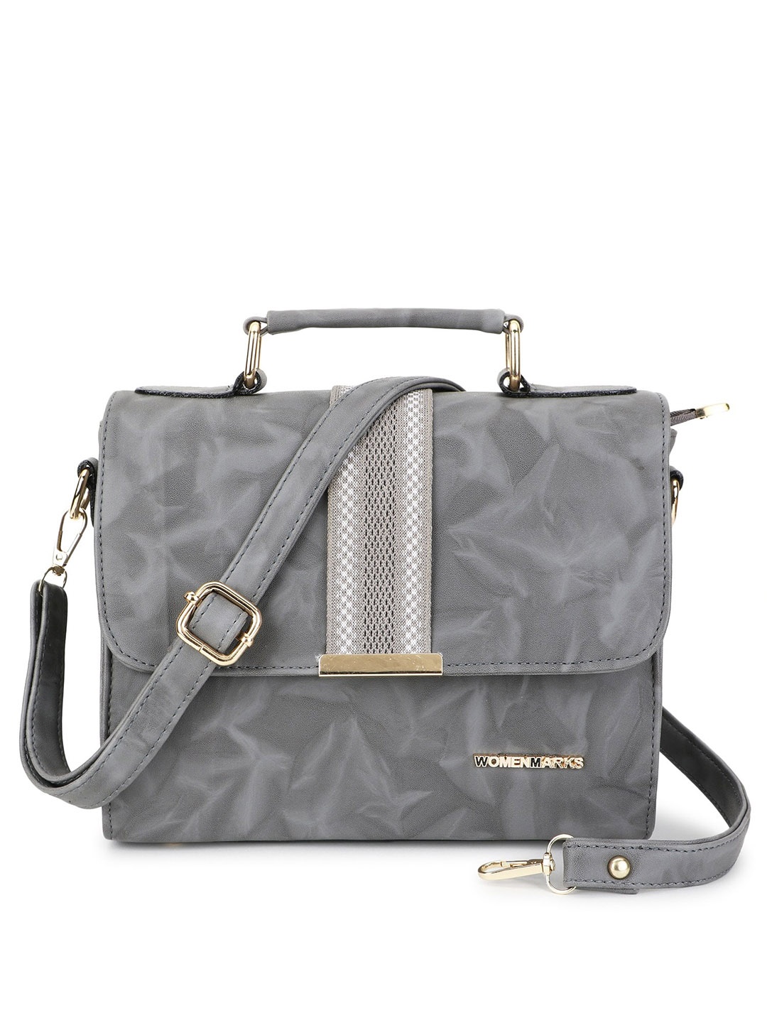 

WOMEN MARKS PU Structured Sling Bag, Grey