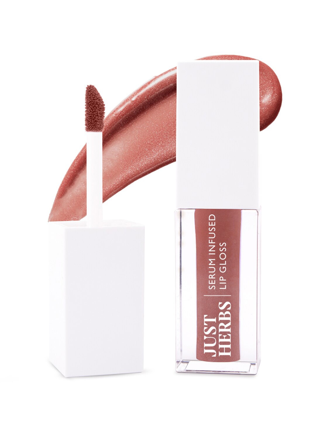 

Just Herbs Serum Infused Lip Gloss For Smooth & Shiny Lips 3 ml- Glimmery Coco 04, Nude