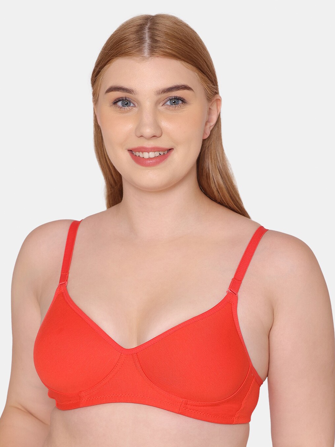 

Tweens Full Coverage Lightly Padded Cotton T-Shirt Bra, Red