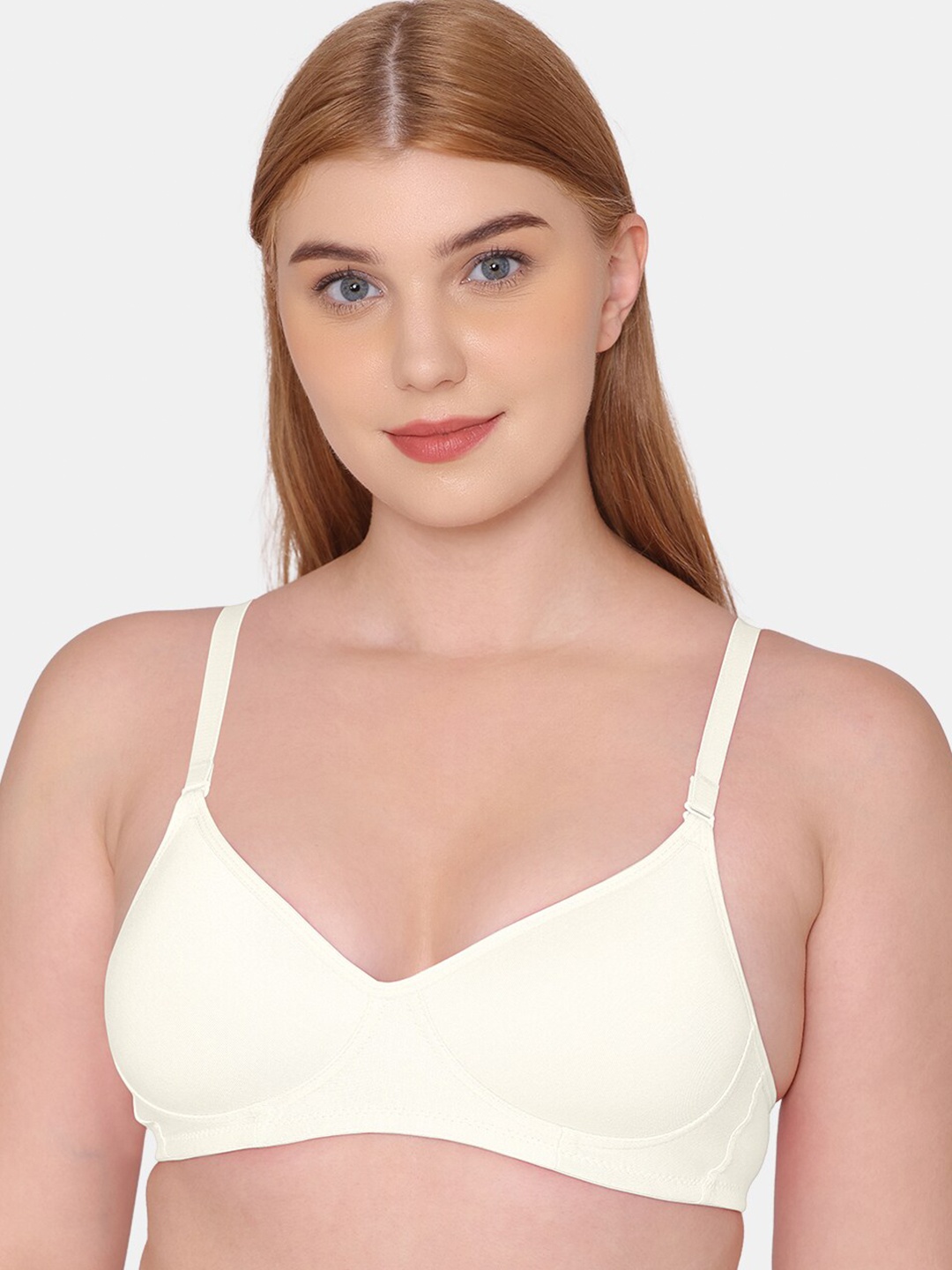 

Tweens Cotton Lightly Padded All Day Comfort Full Coverage Super Support Seamless Bra, Off white