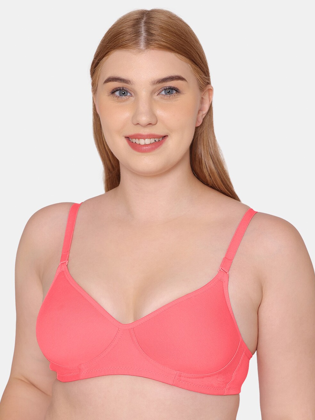 

Tweens Full Coverage Lightly Padded Cotton Bra All Day Comfort, Coral