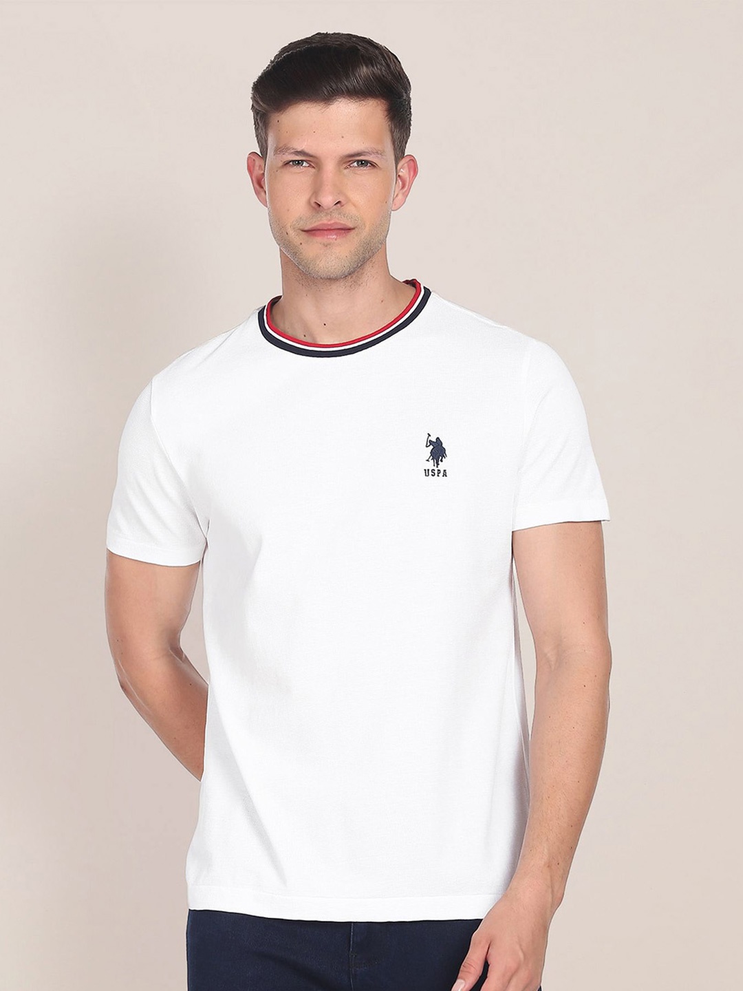 

U.S. Polo Assn. Pure Cotton Slim Fit T-shirt, White