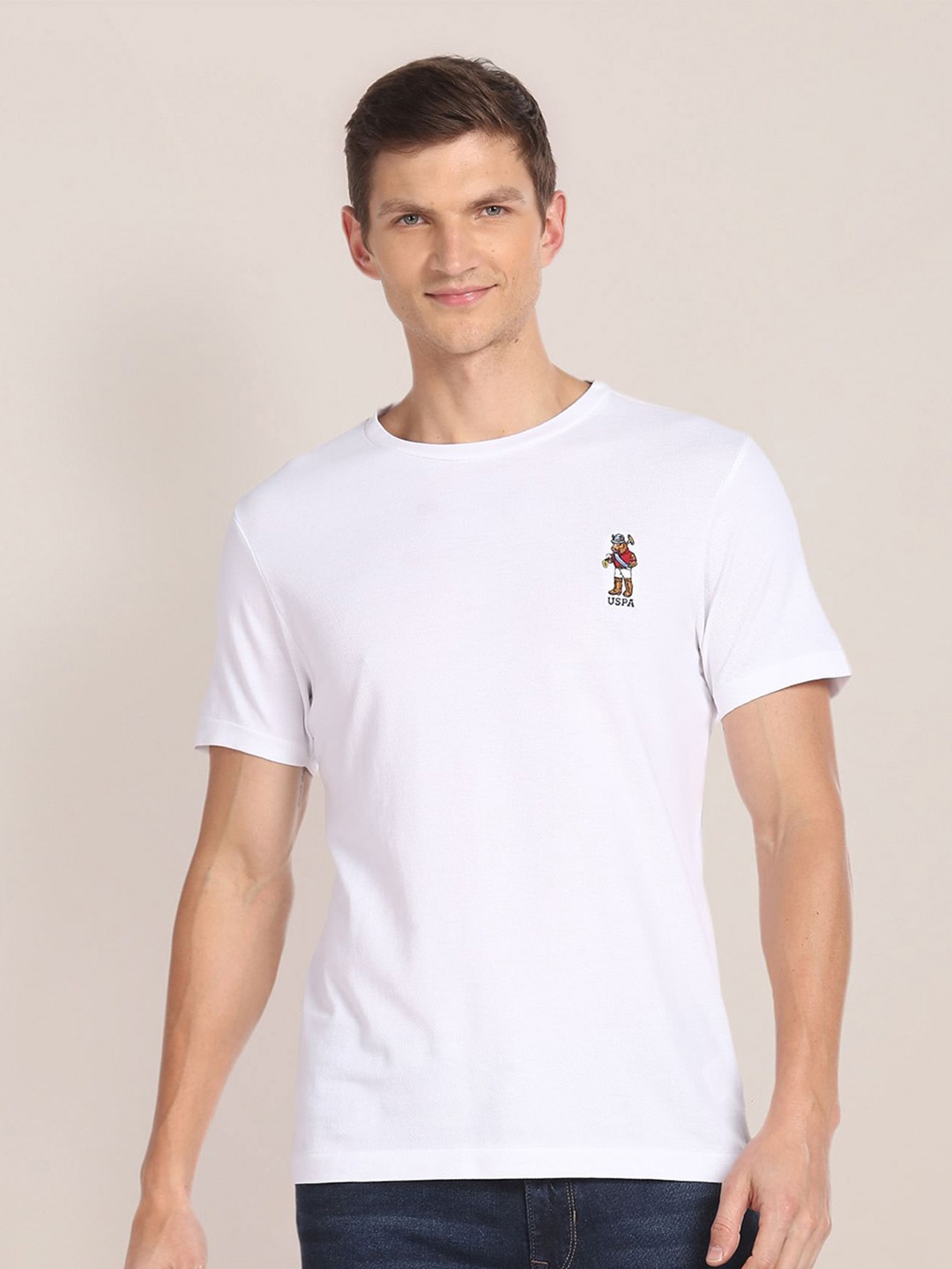 

U.S. Polo Assn. Round Neck Pure Cotton T-shirt, White