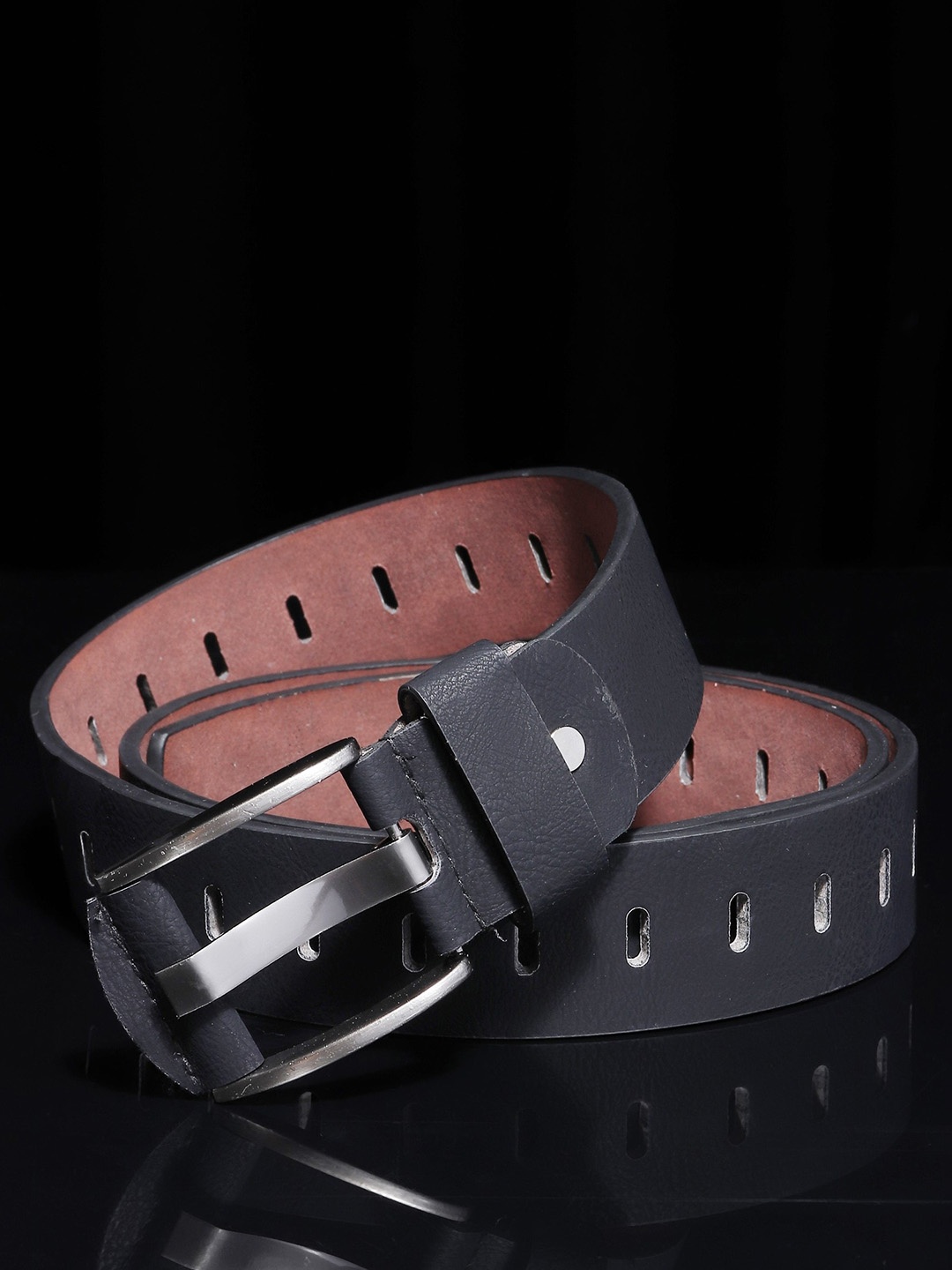 

Roadster Men Black Tang Closure Formal Belt