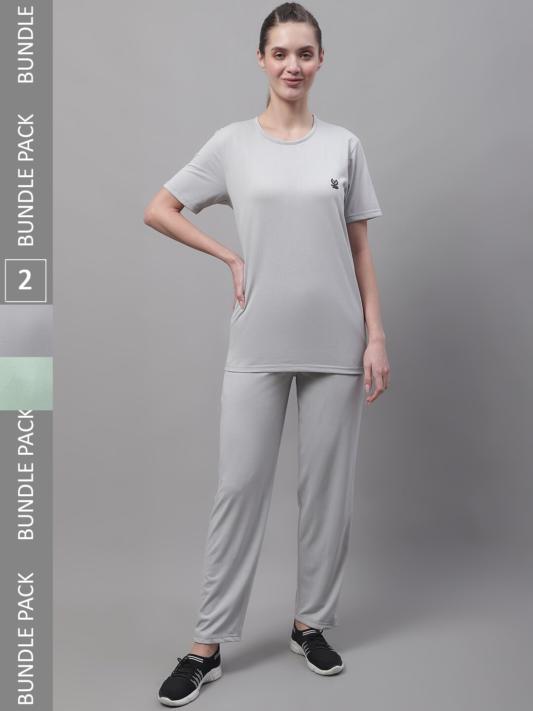 

VIMAL JONNEY Pack Of 2 Cotton Co-ord Set, Green