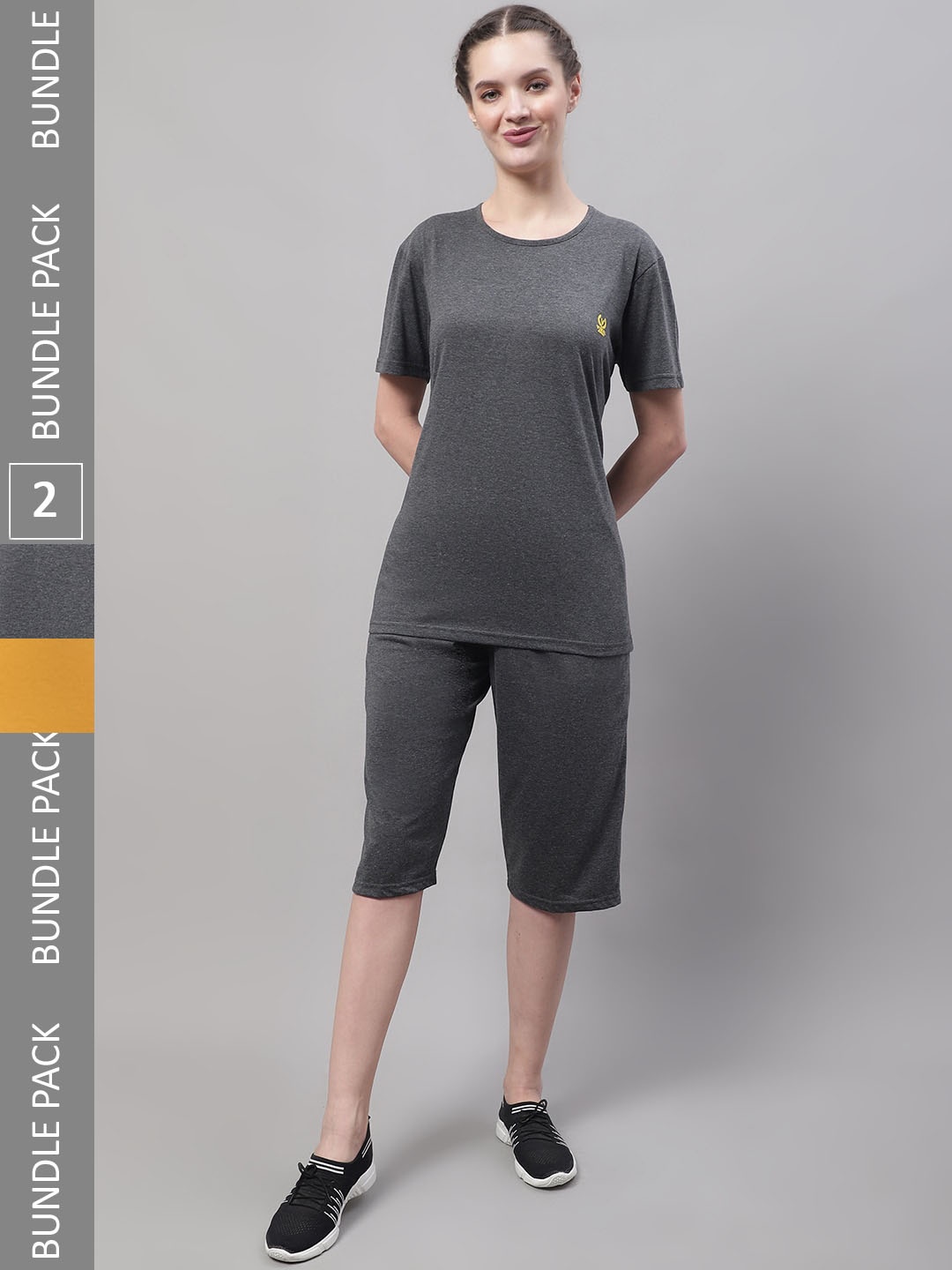 

VIMAL JONNEY Pack Of 2 Sports Tracksuits, Grey melange