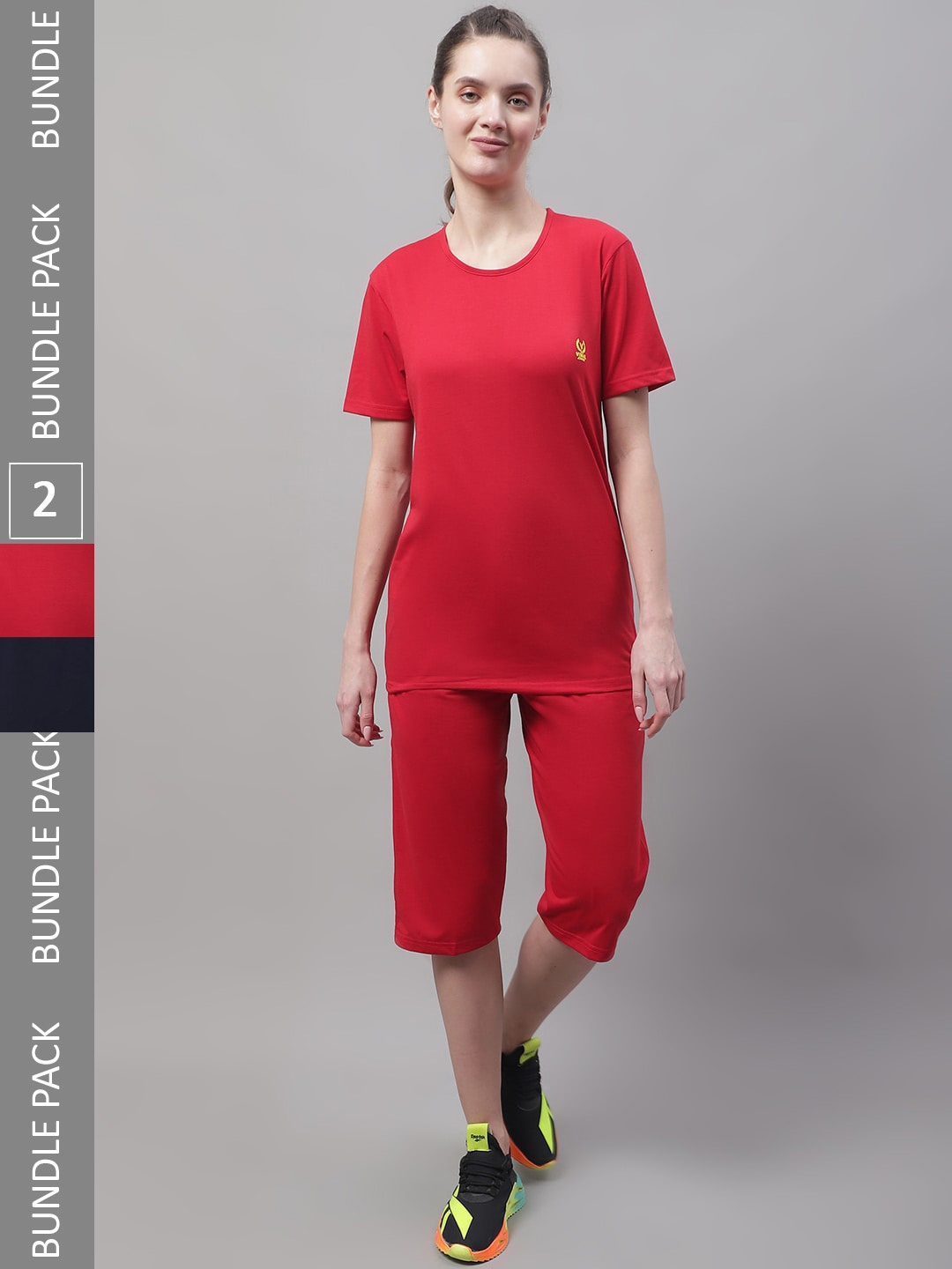

VIMAL JONNEY Pack Of 2 Co-Ord Set, Red