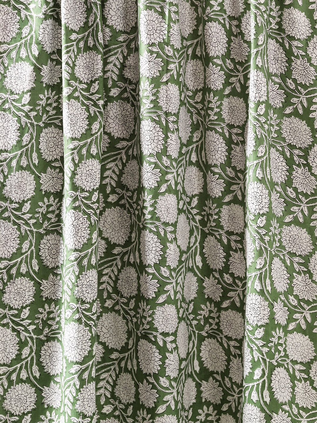 

HANDICRAFT PALACE Floral Printed Pure Cotton Unstitched Dress Material, Green