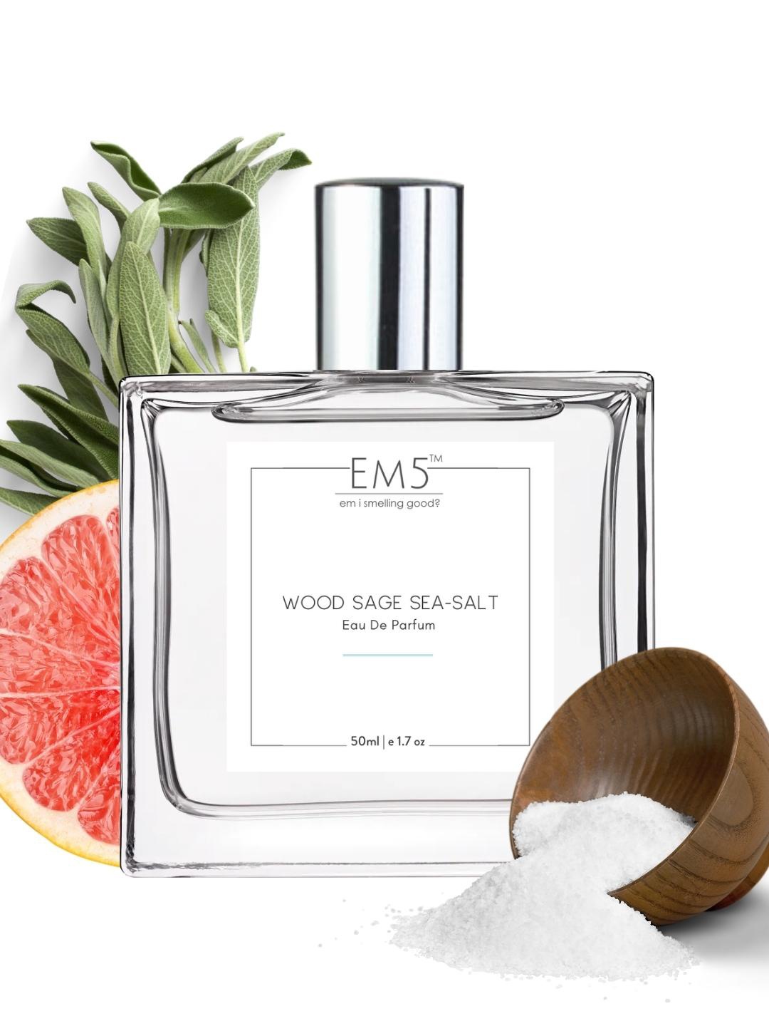 

EM5 Men Wood Sage Sea Salt Eau De Parfum - 50ml, Transparent