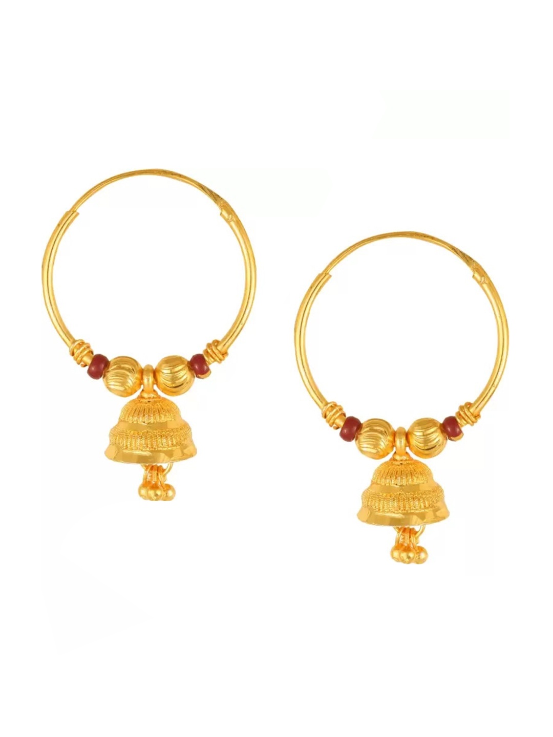 

Vighnaharta Gold-Plated Floral Jhumkas