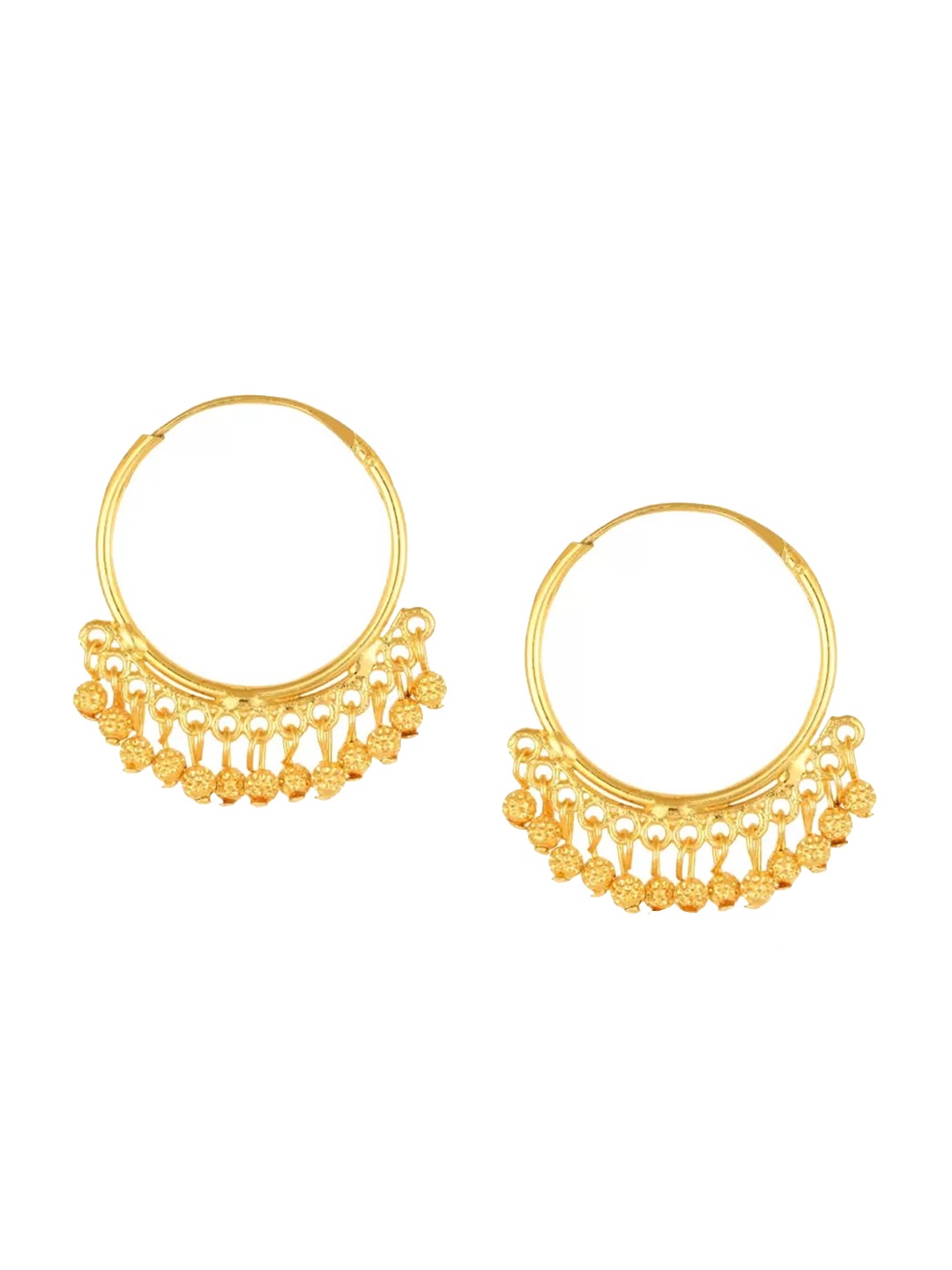 

Vighnaharta Gold-Plated Hoop Earrings