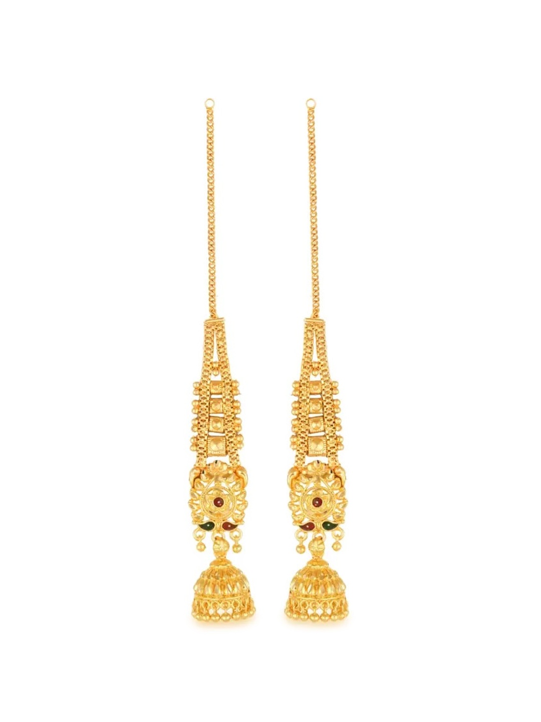 

Vighnaharta Gold-Plated Floral Jhumkas