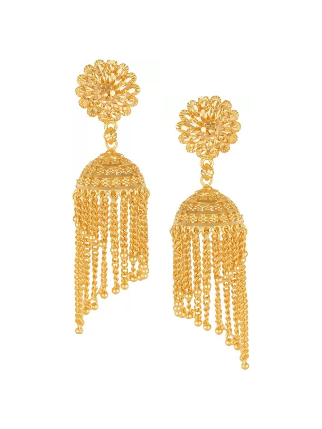 

Vighnaharta Gold-Plated Jhumkas Earrings