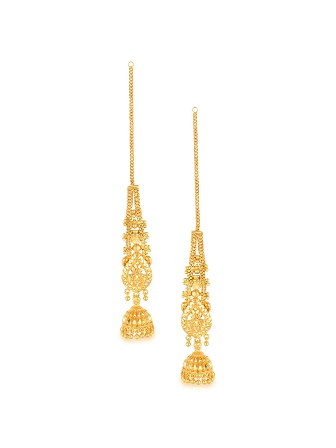 

Vighnaharta Gold-Plated Jhumkas Earrings